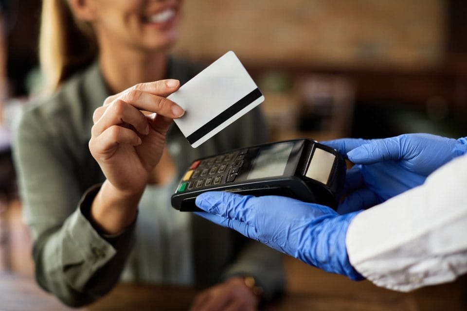 paying with a credit card